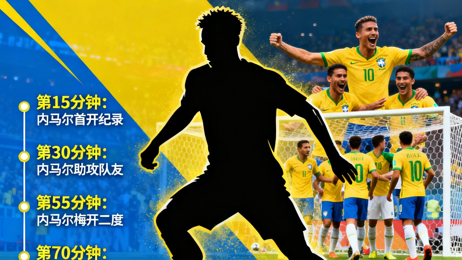 巴西4-1大胜韩国，内马尔两射一传，全场集锦精彩回放